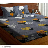 King size cotton 3D printed bedsheets combo pack (2 for double bed), 200 thread count, with 4 pillow covers. Ideal for adults. Made in India